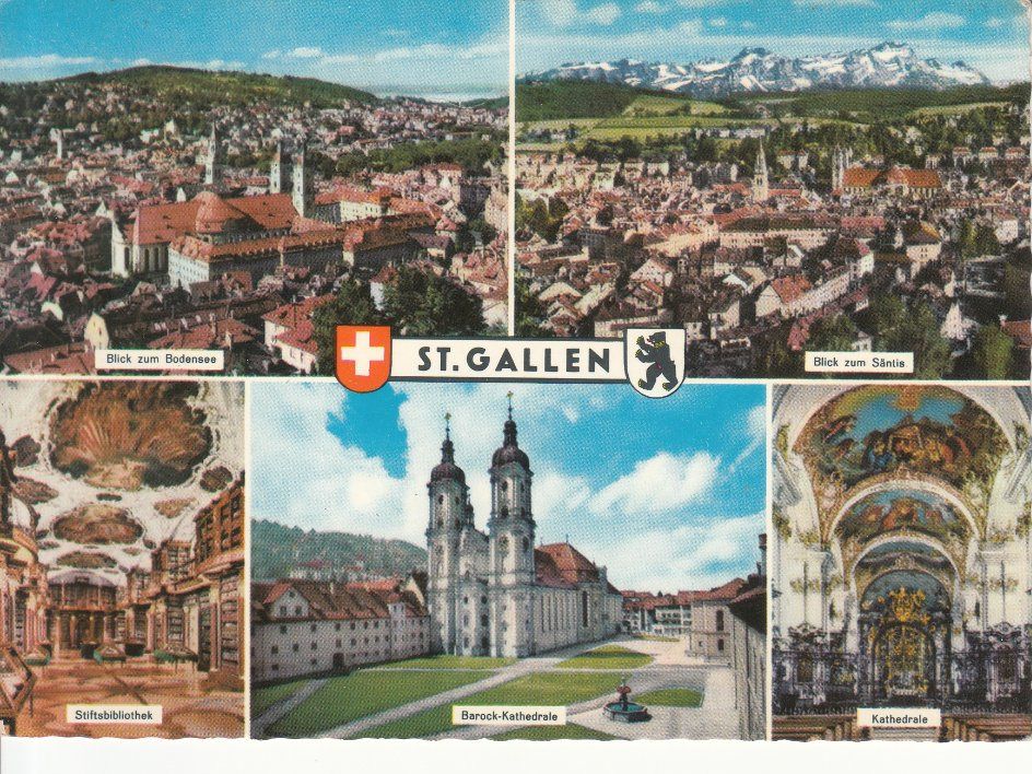 Cartoline postali: St. Gallen ca. 1960 – Usato da Bürglen TG venduto da StampGraf
