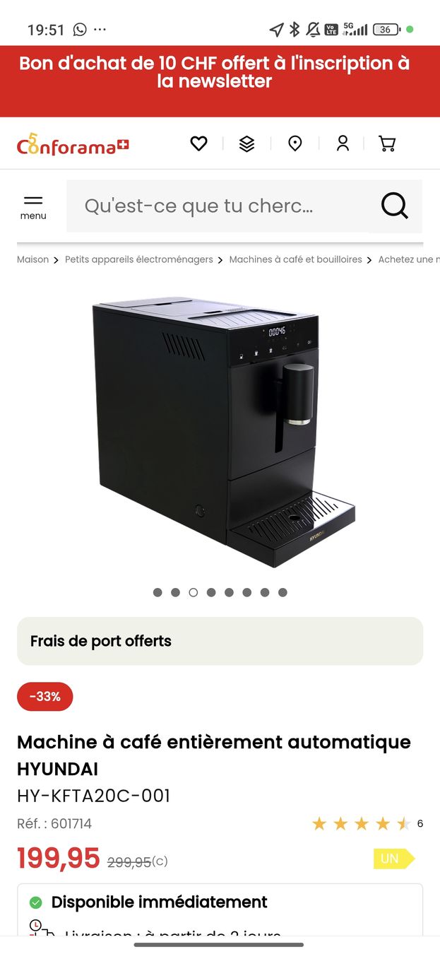 Macchine per caffè & Macchine per espresso: machine à café automatique Hyundai – Usato da St-Imier venduto da str_jp9w 2