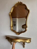 Wandspiegel Blattgold mit Konsole gebraucht guter Zustand