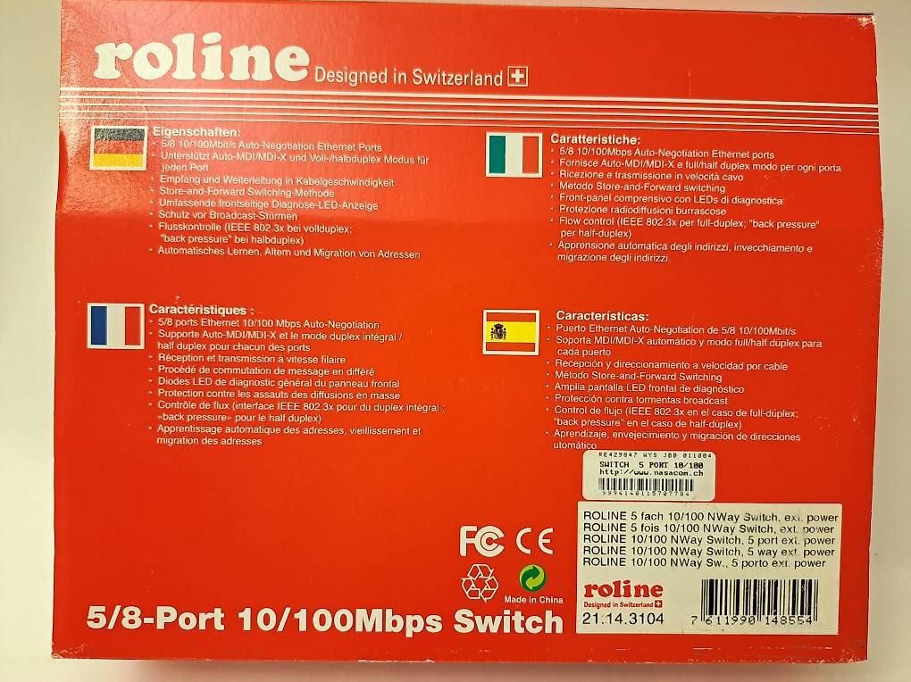 Hub & Switch: Roline Ethernet Switch Box 5-Ports – Usato da Gutenswil venduto da urs_55ng 4