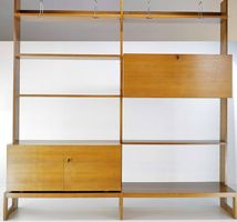 Schweizer Mid-Century Regal / Raumteiler, teakfurniert