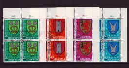 1981 4er Block Serie Pro Juventute Ersttagsstempel