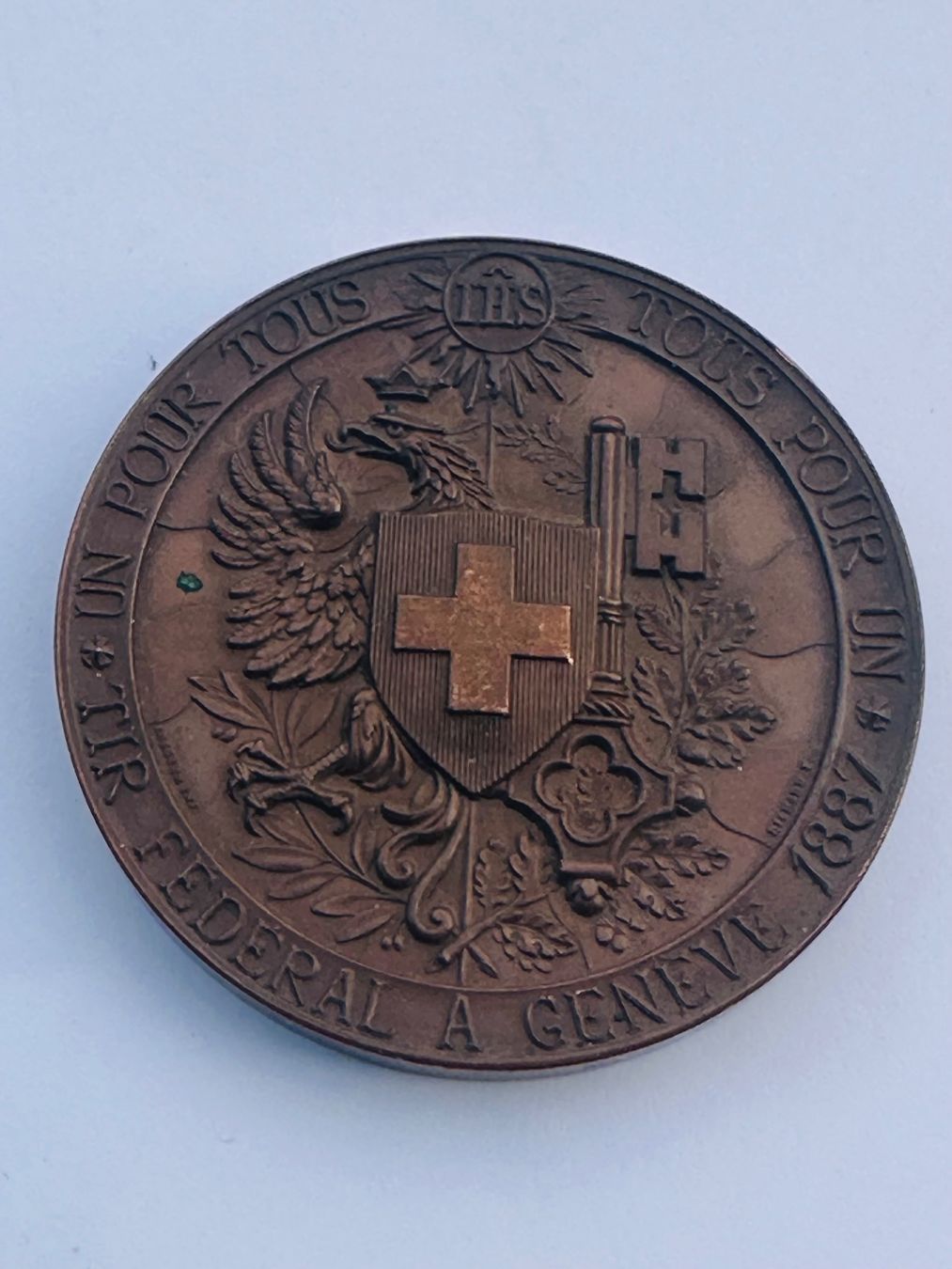 Medaglie: Schützenmedaille Genf 1887 – Usato da Kandergrund venduto da honey-art_and_more 2