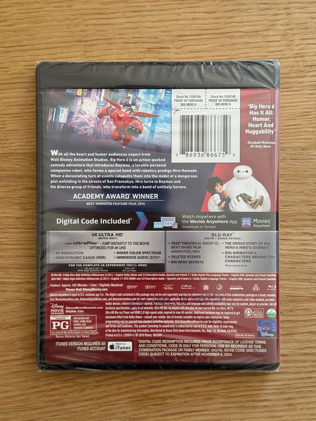 Tutti i DVDs: Big Hero 6 4k Bluray – Nuovo e nell'imballaggio originale da Wallisellen venduto da Art_Vendorlay 1