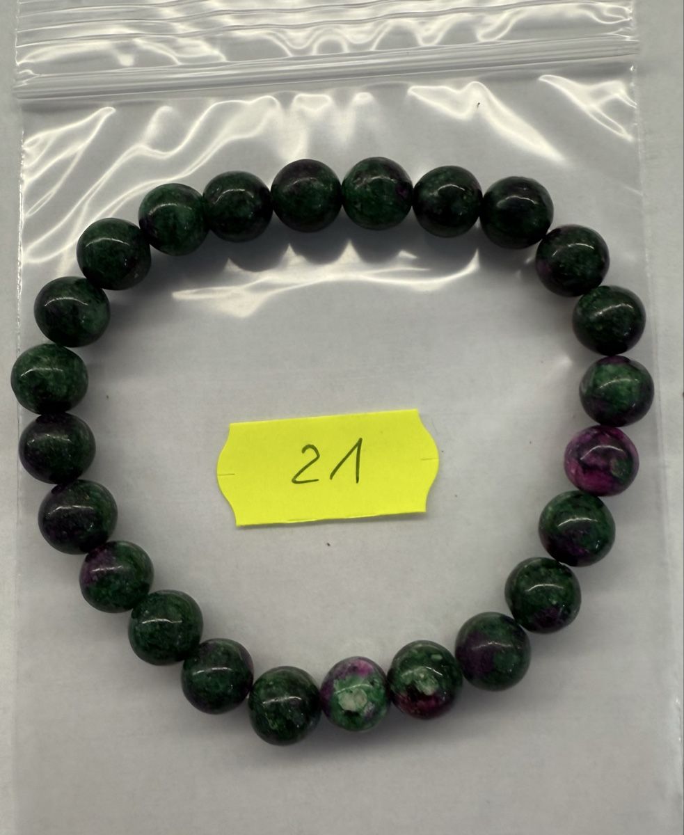 Bracciali & Braccialetti: Rubin Zoisit Edelstein Armband, neu. – Nuovo e nell'imballaggio originale da Rheinfelden venduto da Gazzi