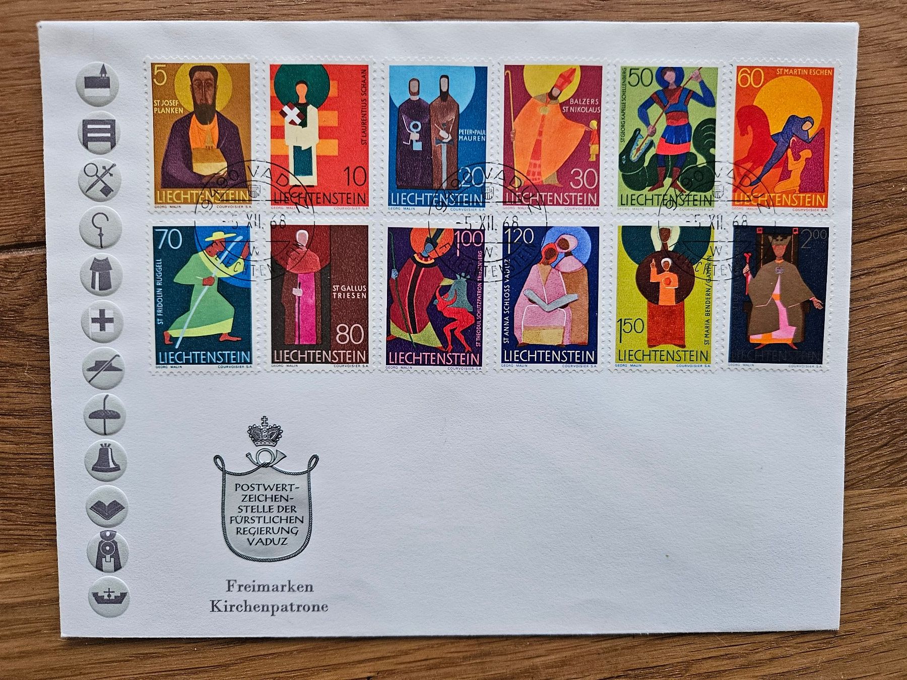 Tutti i francobolli: FL 421-432 auf FDC ab nur 1.-- – Usato da Buttikon SZ venduto da Marcelr