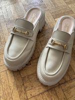 Chaussures femme en cuir beige clair
