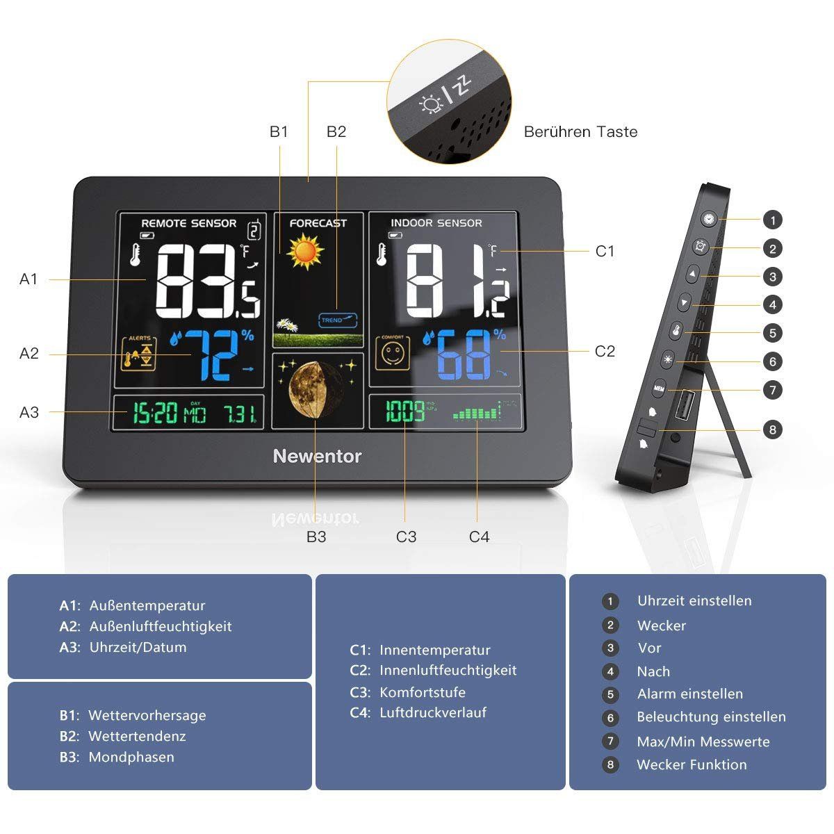 Sonstiges für Haushalt & Wohnen: Wetterstation Funk mit Außensensor – Neu und originalverpackt aus Nuglar von SaleRitter 3