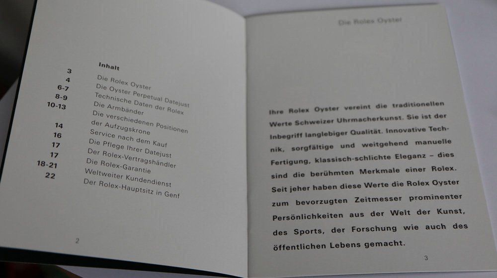 Rolex Orologi: ROLEX BOOKLET DATEJUST - DEUTSCH – Usato da Ipsach venduto da Selbstabholer 1