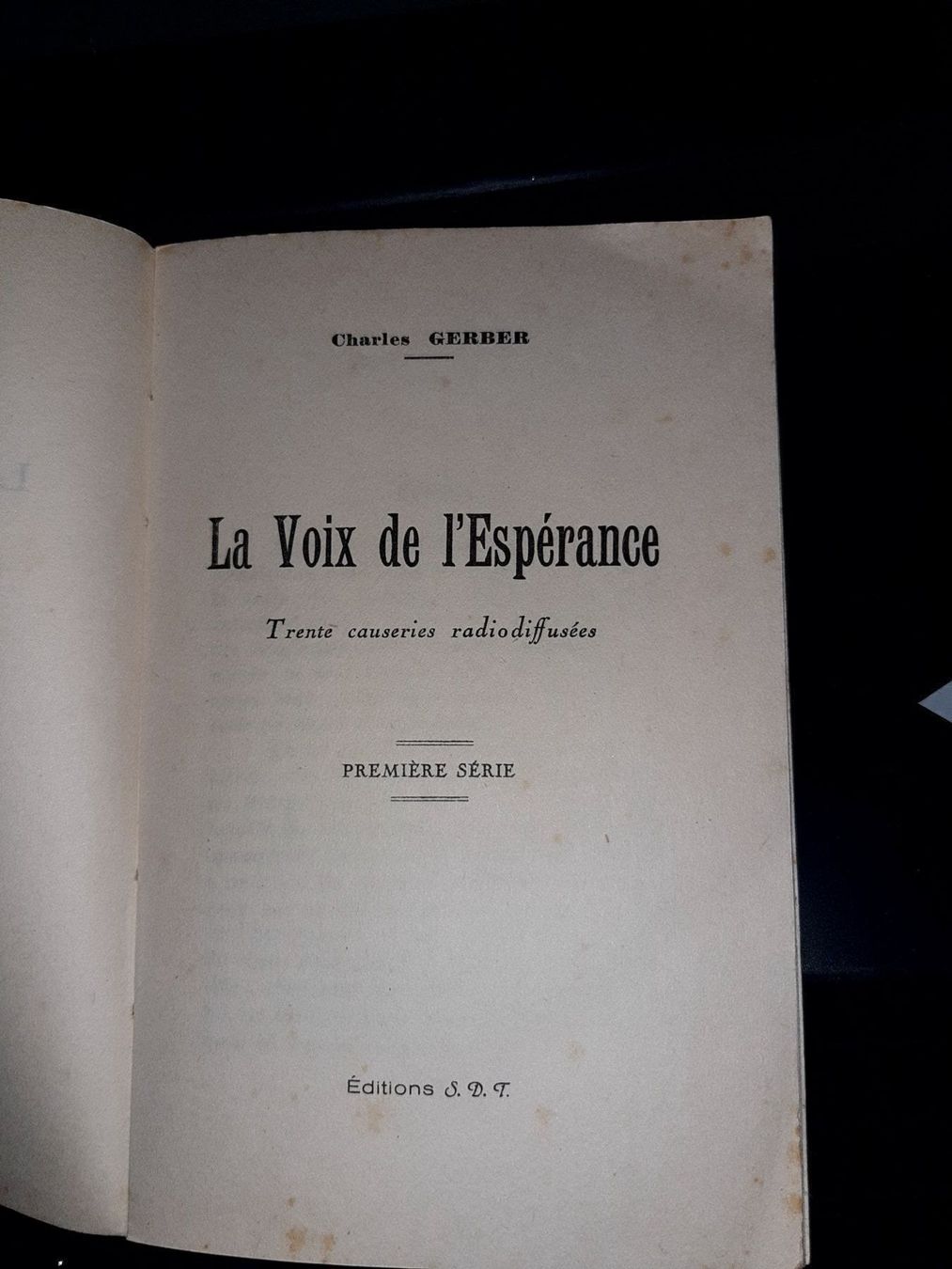 Libri: La voix de l'esperance – Usato da Le locle venduto da juliensaran 1