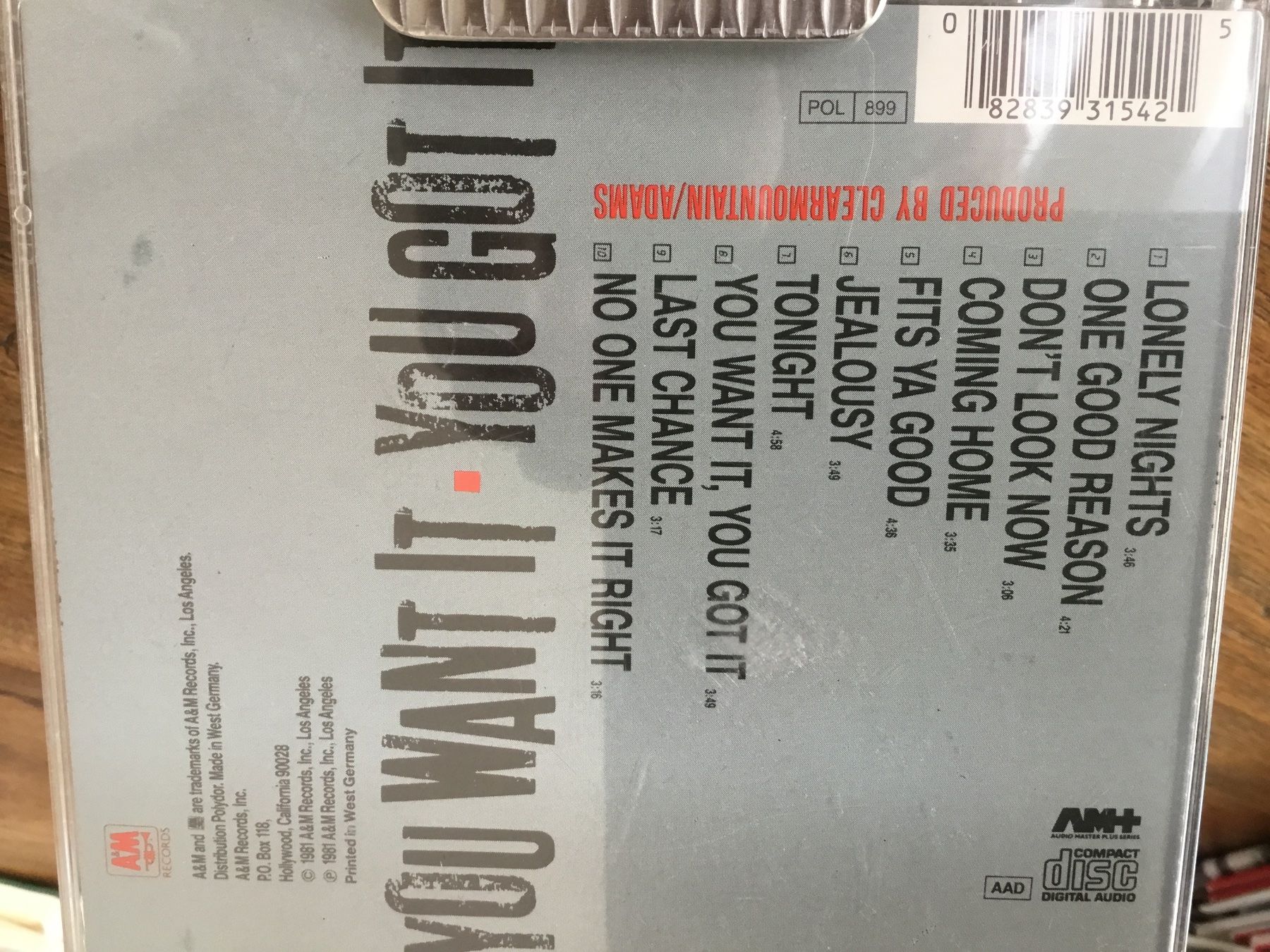 CD: Bryan Adams - You Want It You Got It - CD – Usato da Thierachern venduto da sweden08 1