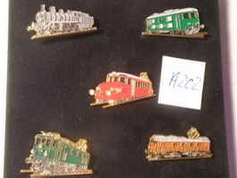 5 ver. Lokomotiven  Eisenbahn Pins (A202)