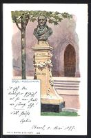 Künstler-AK Basel, J. P. Hebeldenkmal