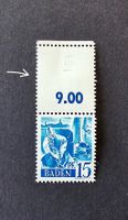 *ABART* Französische Zone Baden-Mi 19 ** (1948) Leerfeld