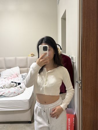 Brandy cream Cropped Cardigan