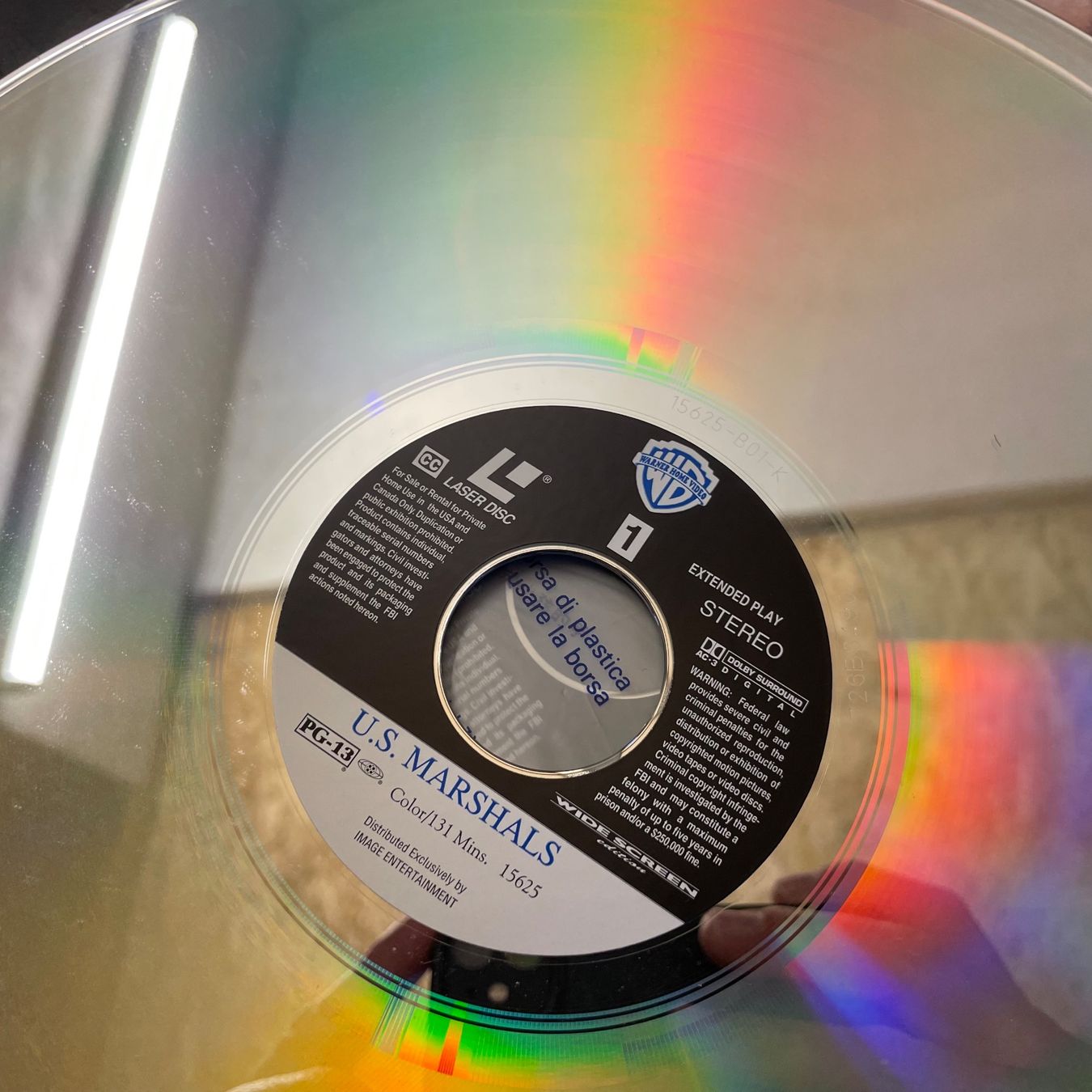 Tutti i DVDs: U.S. Marshals - LASER DISC - LD - 15625 - Englisch Original – Usato da Stans venduto da Brode 3