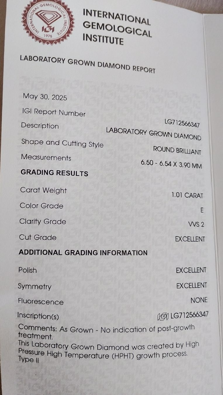 Pietre preziose: 1.01ct Diamond VVS2 E 3EX (lab) éco-diamond – Nuovo e nell'imballaggio originale da Genève venduto da Monkey_Soldier 1
