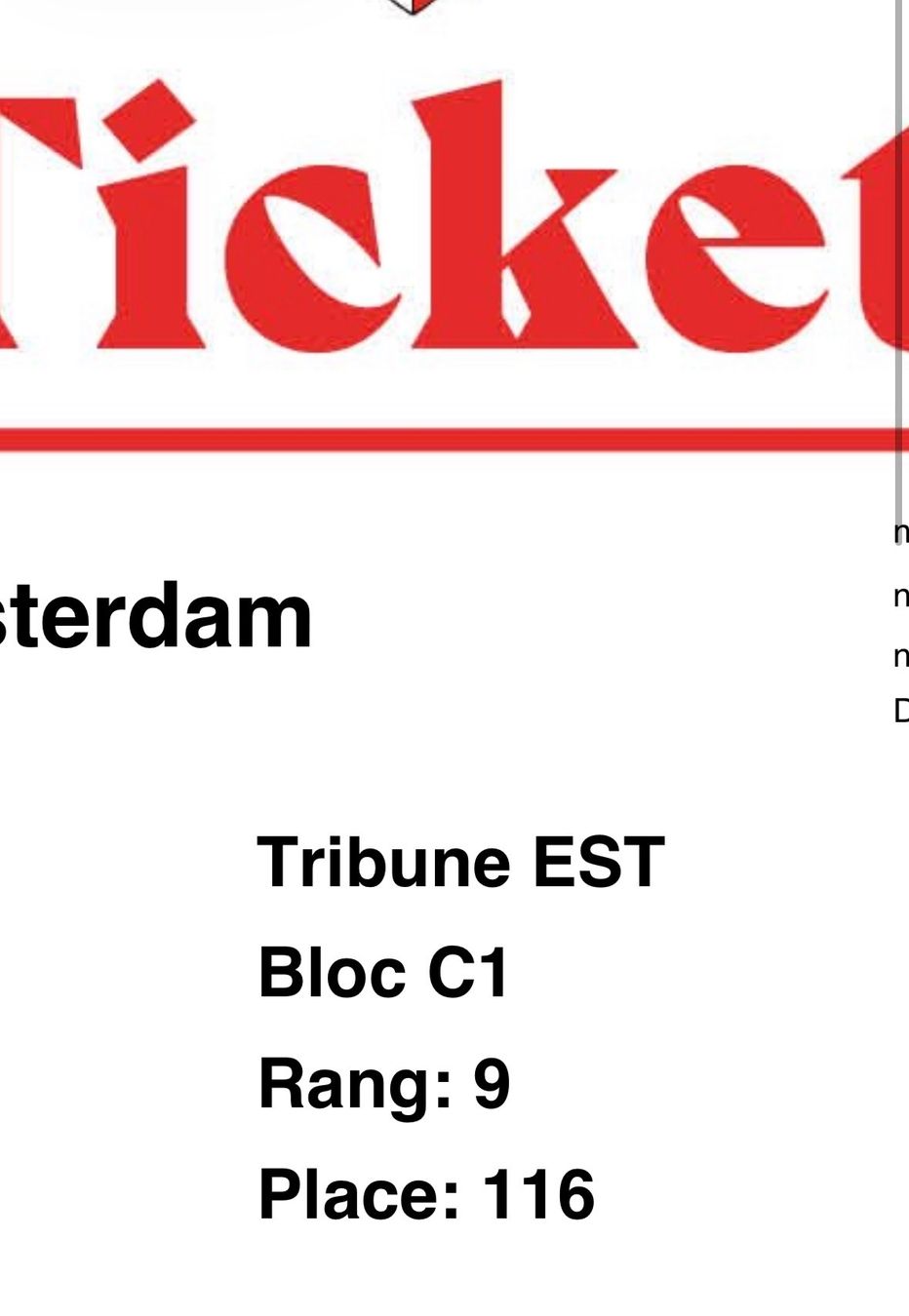Biglietti: Sion - AJAX Amsterdam – Nuovo e nell'imballaggio originale da Argnou (Ayent) venduto da sis_mv52