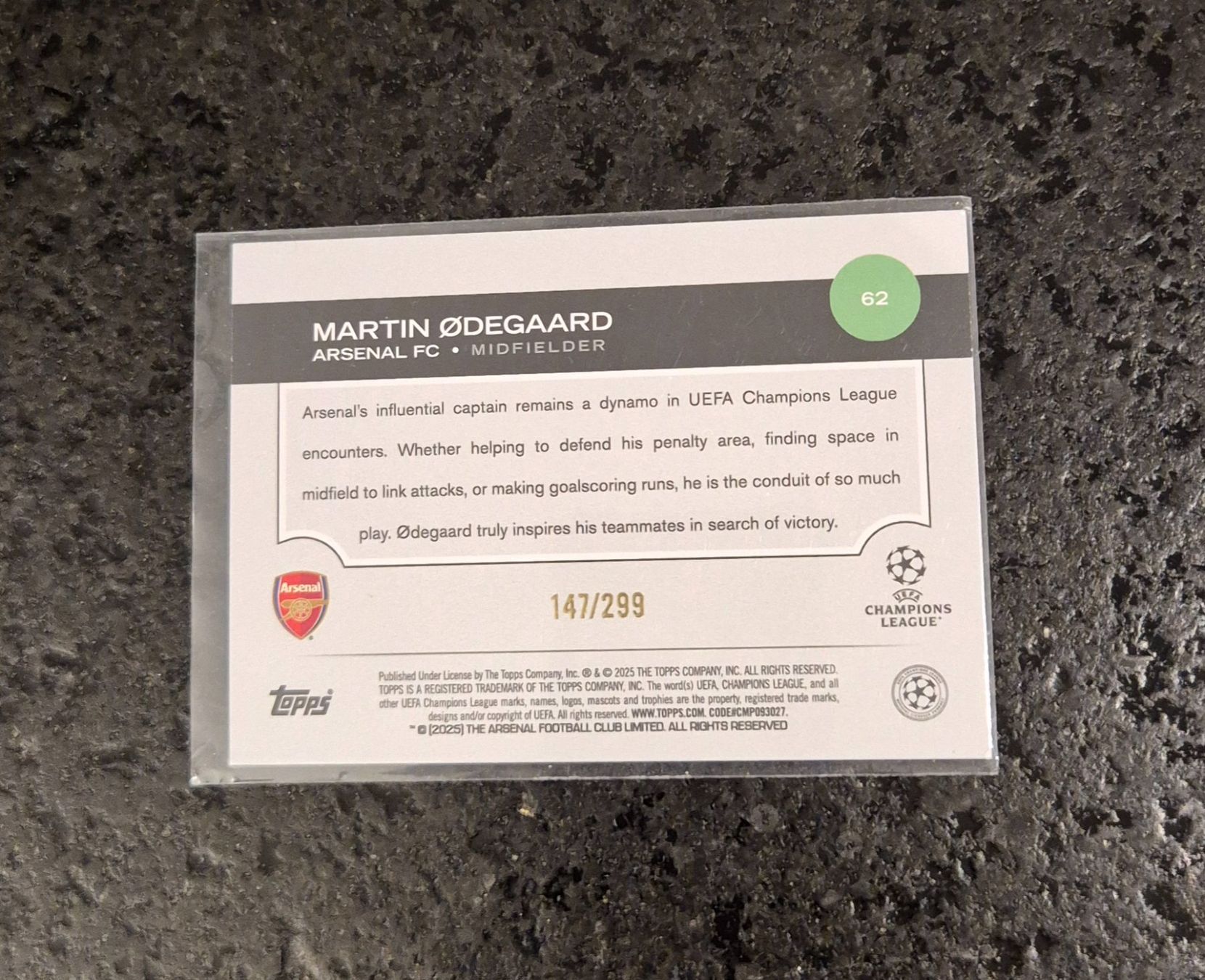 Topps Carte collezionabili: Martin Odegaard /299 - Arsenal - Topps – Nuovo (secondo la descrizione) da Burg AG venduto da Danoe 1