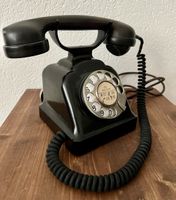 Altes Bakalit Wählscheiben Telefon Schwarz  