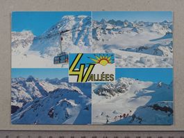 Les 4 Vallées, Poststempel VERBIER, 1989, Ski