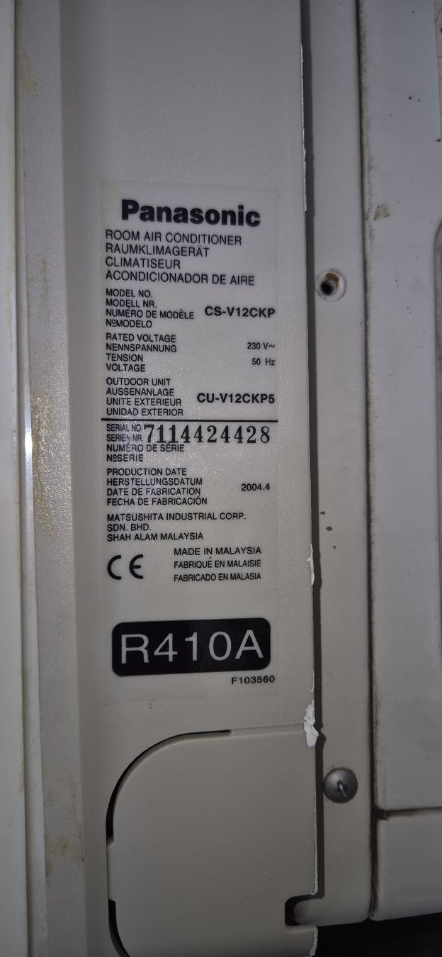 Panasonic Klimageräte: Panasonic split Klimagerät CS-V12CKP – Gebraucht aus St. Margrethen SG von tim_cm9s 1