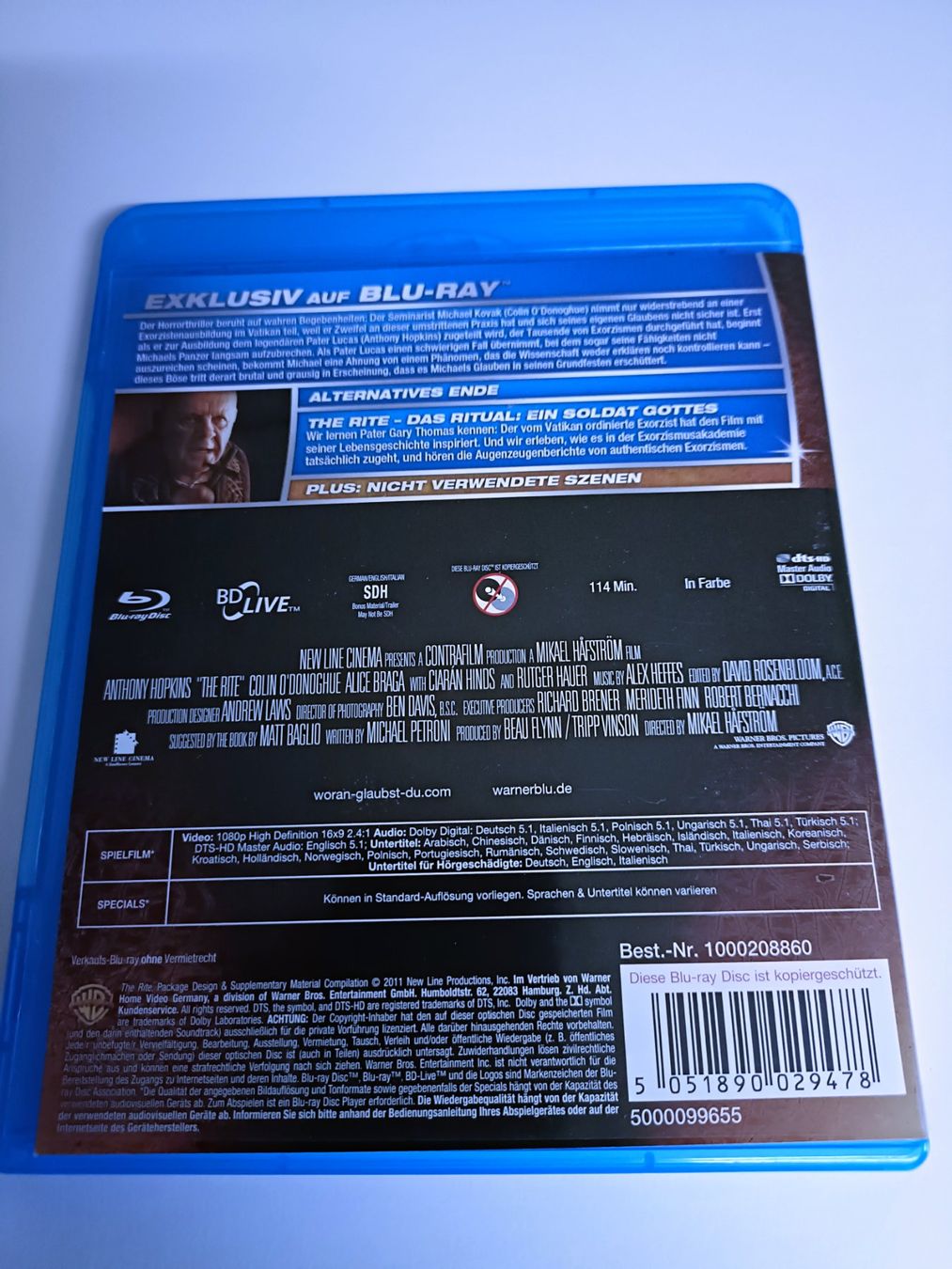 Tutti i DVDs: The Rite - Das Ritual Blu Ray – Usato da Köniz venduto da Movieportal007 1