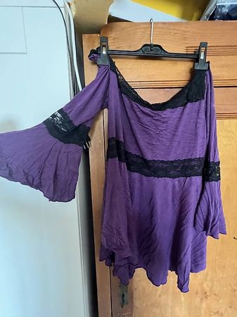 Haut robe tailles longues violettes