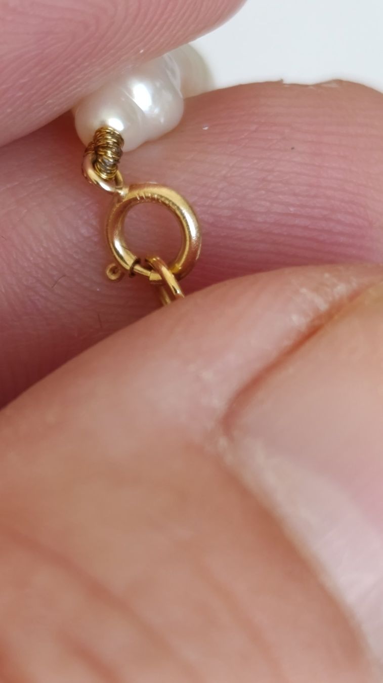 Ketten: Collier Perles Baroques & Fermoir Or 14K – Gebraucht aus Genève von EcrinVintage 5