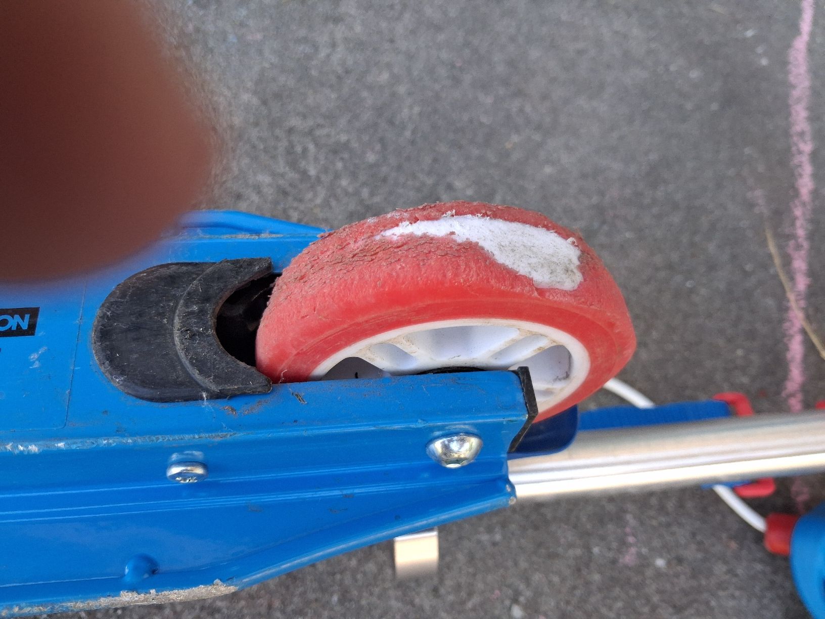 Oxelo Kickboard: Kindertrotti Oxelo blau zusammenklappbar – Usato da Weiach venduto da Musikmaengu 3