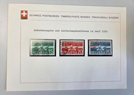 3 Schweiz Briefmarken Abrüstungskonferenz Genf 1932 Top!