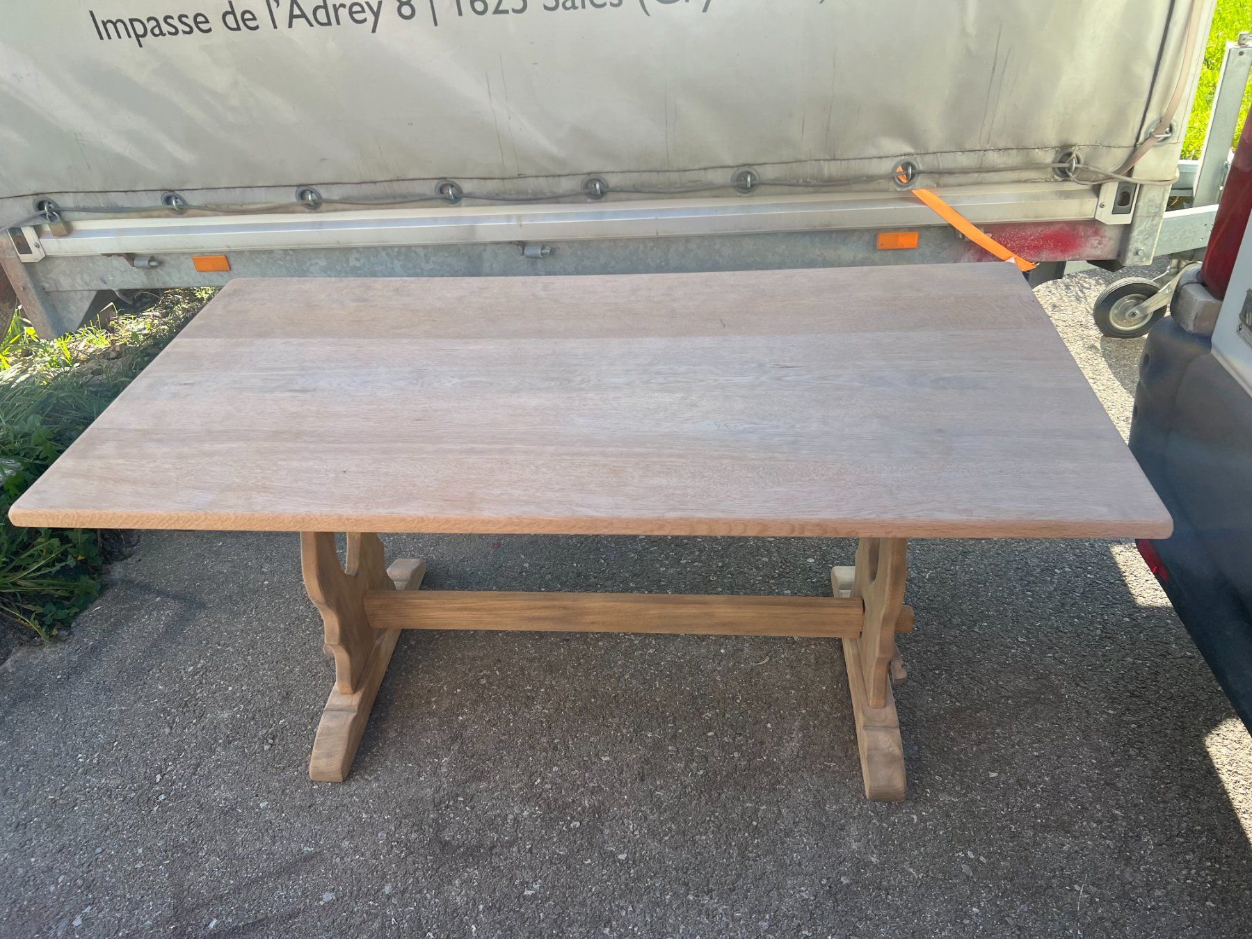 Tische: ART 972-J Table monastère chêne sablé – Gebraucht aus Pont-La-Ville von BCMGLEAL 1