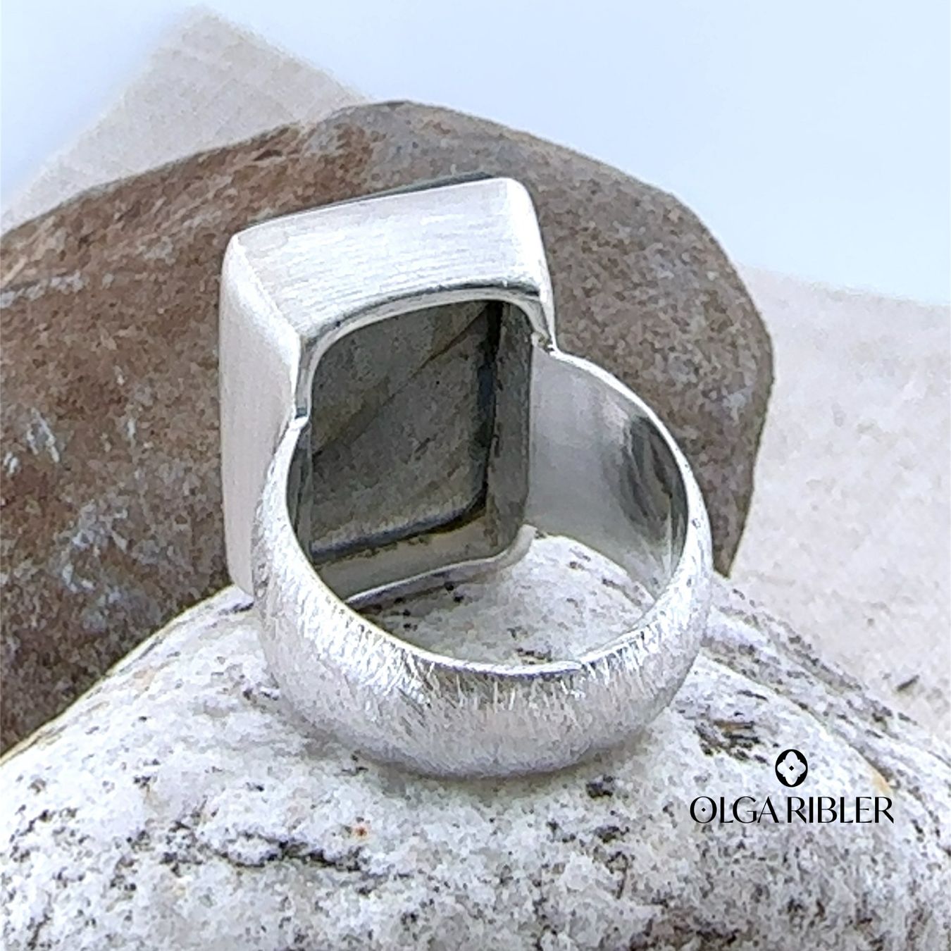 Olga Ribler Anelli: Statement Silber Ring 925 - Labradorit - Grösse 58 – Nuovo (secondo la descrizione) da Luzern venduto da Schmuckoutlet 3