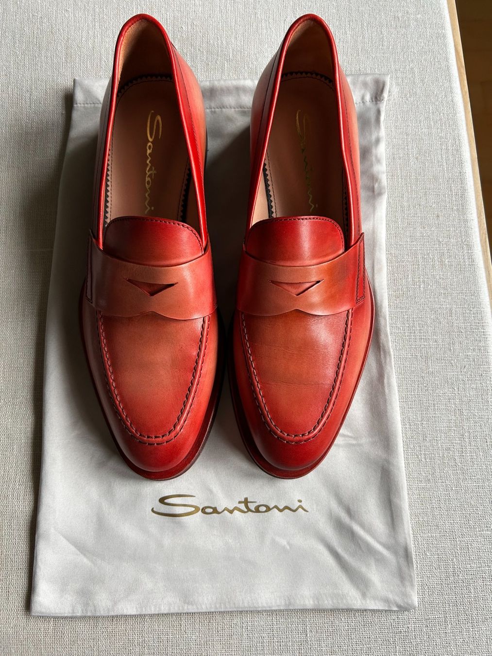 Santoni Damenschuhe: SANTONI Loafer rot – Neu (gemäss Beschreibung) aus Zürich von Viel_Freude_8 8