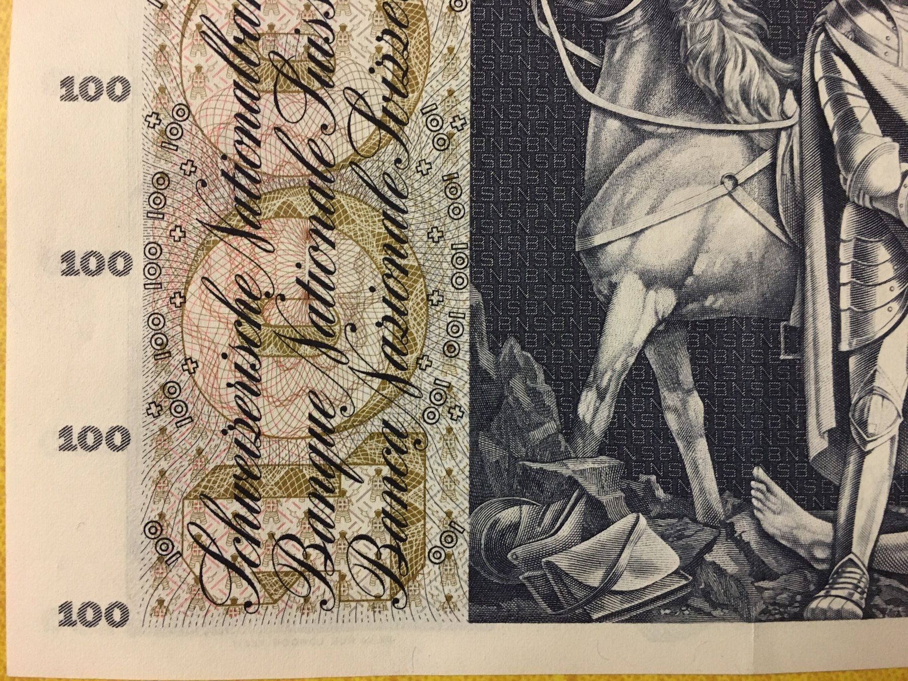 Banconote: Schweizer Banknote 100 Franken 7.3. 1973 HI. Martin – Usato da Lanzenhäusern venduto da vic63 2