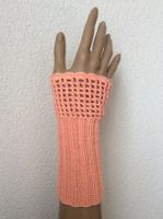 Armstulpen, Pulswärmer "apricot - lachs"