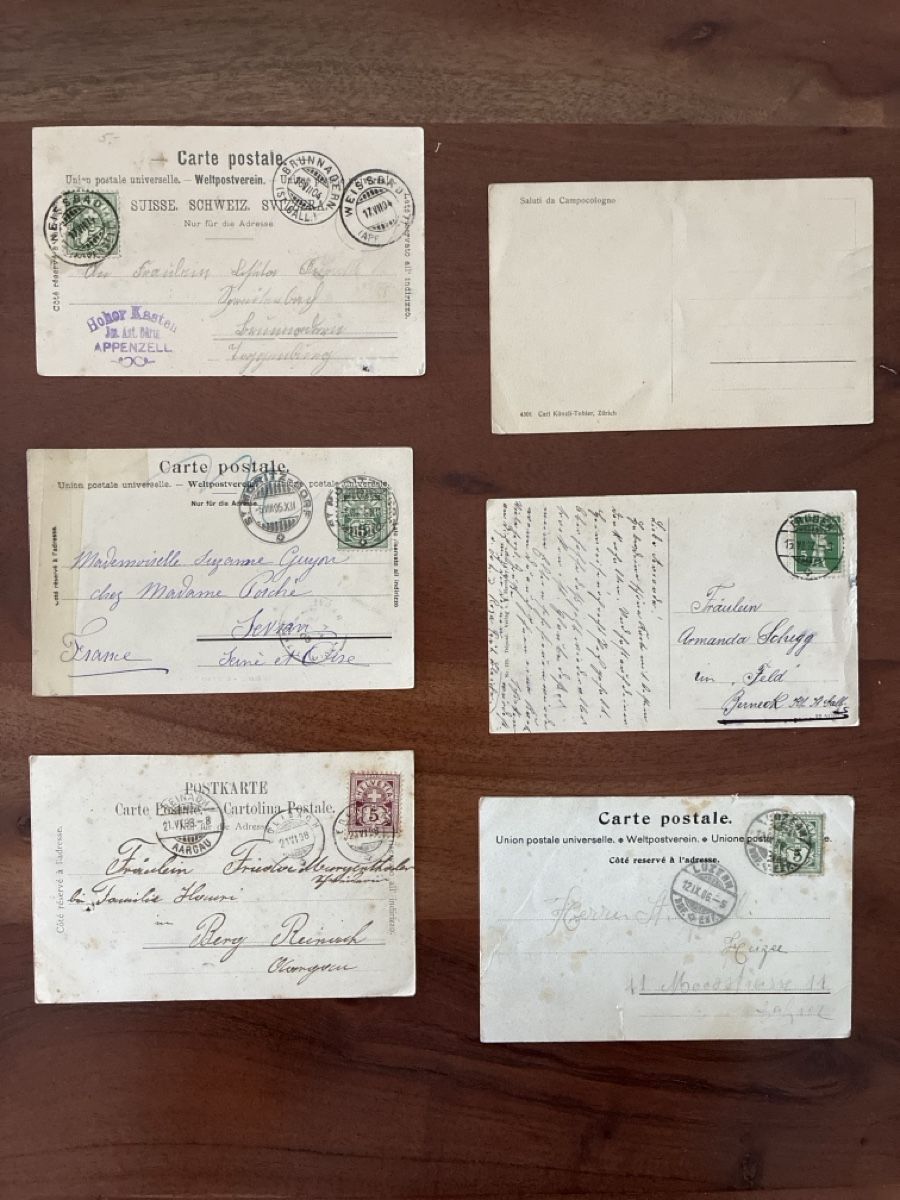 Cartoline postali: 6 Ansichtskarten Schweiz mit Mängel zum retten 7 – Difettoso da Oftringen venduto da Cla.vD.74 1