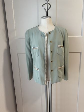 Elegante Damen Jacke mit Perlen Gr. 36