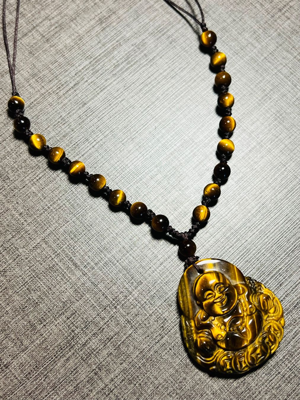 Ciondoli: Gr.BUDDHA Tiger Eye EdelStein KeTTe...für Körper & Psyche... – Nuovo (secondo la descrizione) da Zürich venduto da stock4you 4