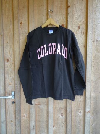 Langarmshirt von Gildan Baumwolle braun-rosa Gr. M - 425137