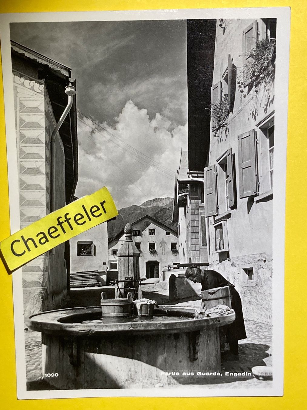 Cartoline postali: Partie aus Guarda, Engadin – Usato da Zürich venduto da Chaeffeler