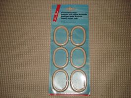 12 Duschvorhang Ringe, beige, Euro-Plast, neu & OVP