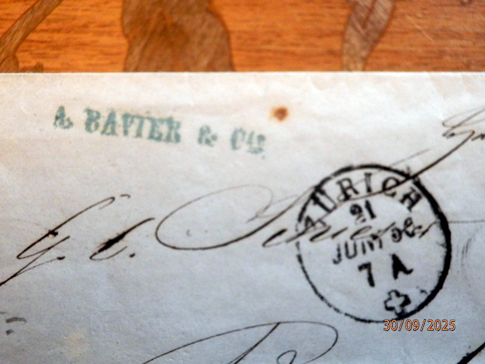 Alle Briefmarken: Strubel Brief, ZNr.24F, Bogenrand rechts, Kat. CHF 825.00 – Gebraucht aus Ueberstorf von dinbau 2