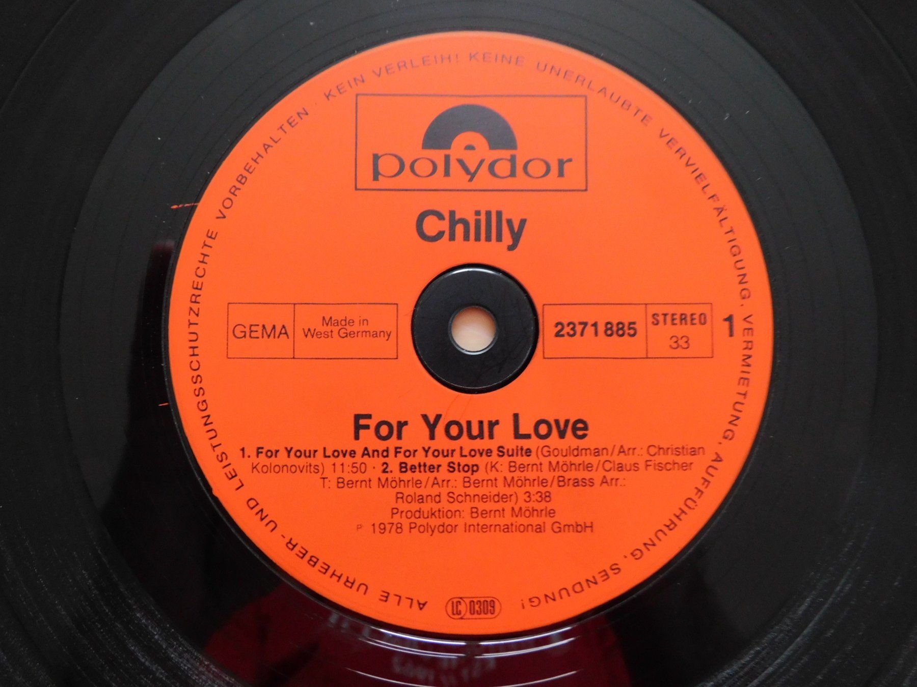 Dischi in vinile: Chilly - For Your Love – Usato da Emmenbrücke venduto da Dickens 2