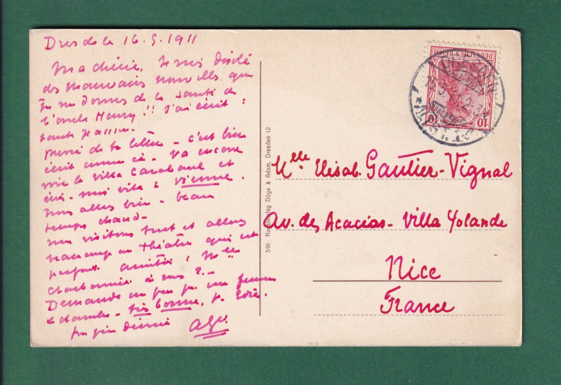 Cartoline postali: DRESDEN - Ständehaus - 1911 – Usato da Pully venduto da nicecards-shop 1
