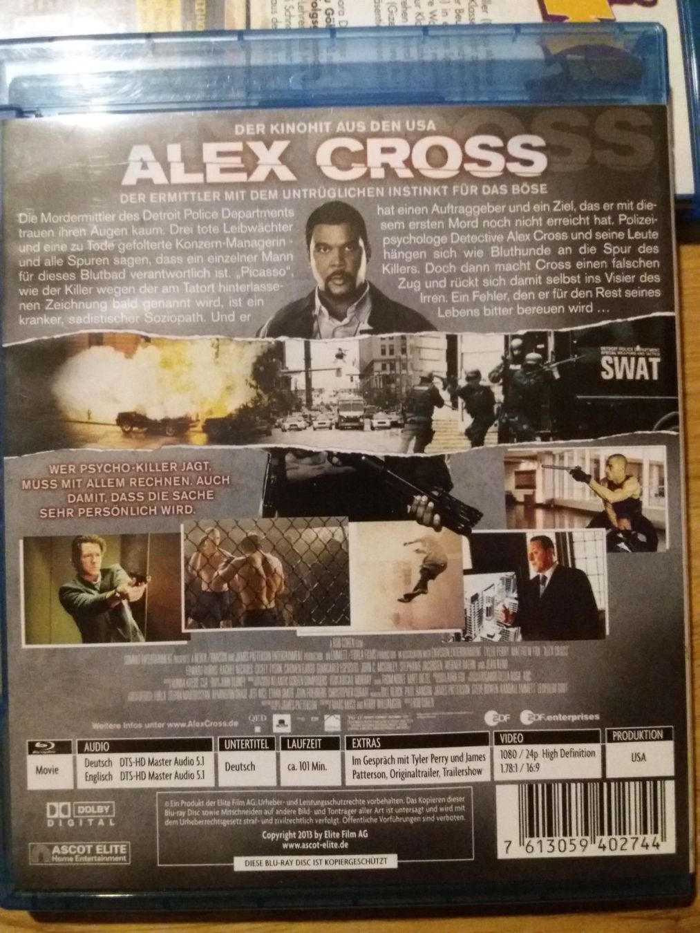 Tutti i DVDs: Blu-ray Alex Cross / James Patterson – Usato da Eiken venduto da Lashar 1