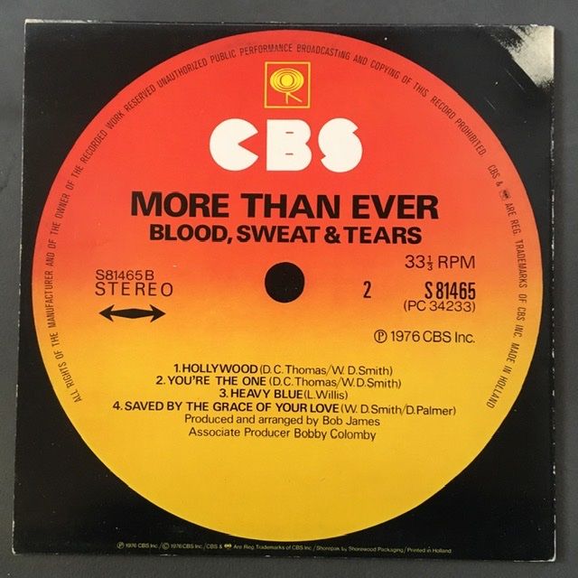 Dischi in vinile: BLOOD, SWEAT & TEARS  -  more than ever - LP – Usato da dachsen venduto da oheio 1