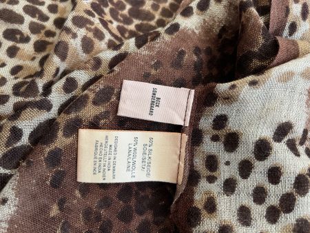 neuer Schal aus Seide+Wolle. Animal Print
