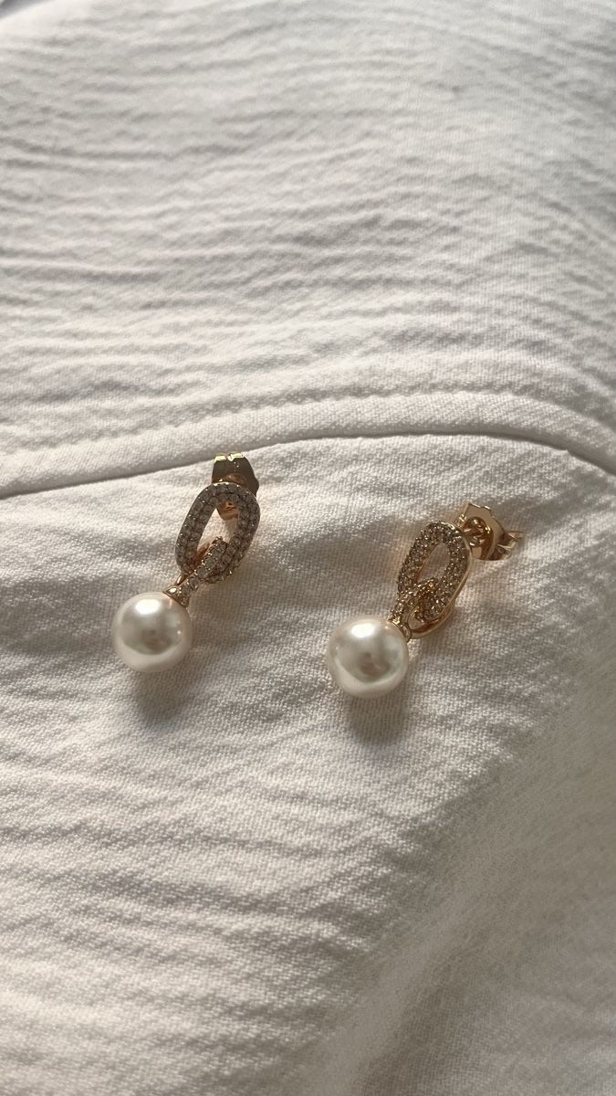 Ohrringe & -stecker: Orecchini pendenti con perle e strass, colore oro, nuovi – Neu (gemäss Beschreibung) aus Lugano von yul_fhg2 1