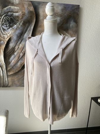 NILE Neu creme Strickjacke mit Kapuze Gr.  XL 